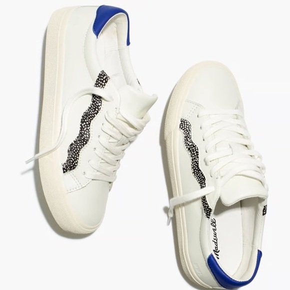 Madewell Shoes - Madewell Sidewalk Low-Top Sneakers in Leather and Calf Hair: Wave Edition 8